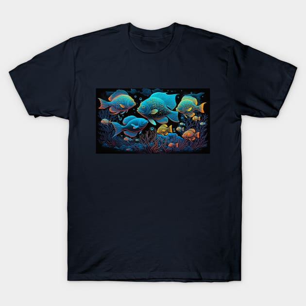 Underwater World 70's style T-Shirt by Time Travelers Nostalgia